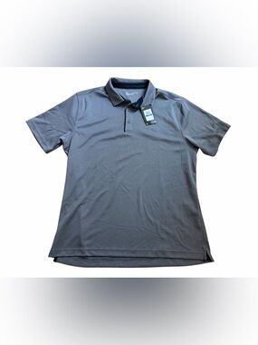 Under Armour Performance Tech Golf Polo Shirt Size XL Gray Loose
